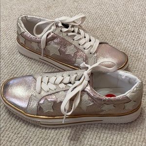 Bebe sport metallic star sneakers